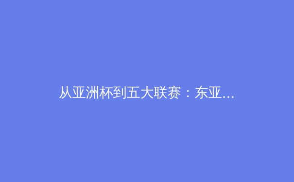 从亚洲杯到五大联赛：东亚足球的技术革命与战术进化